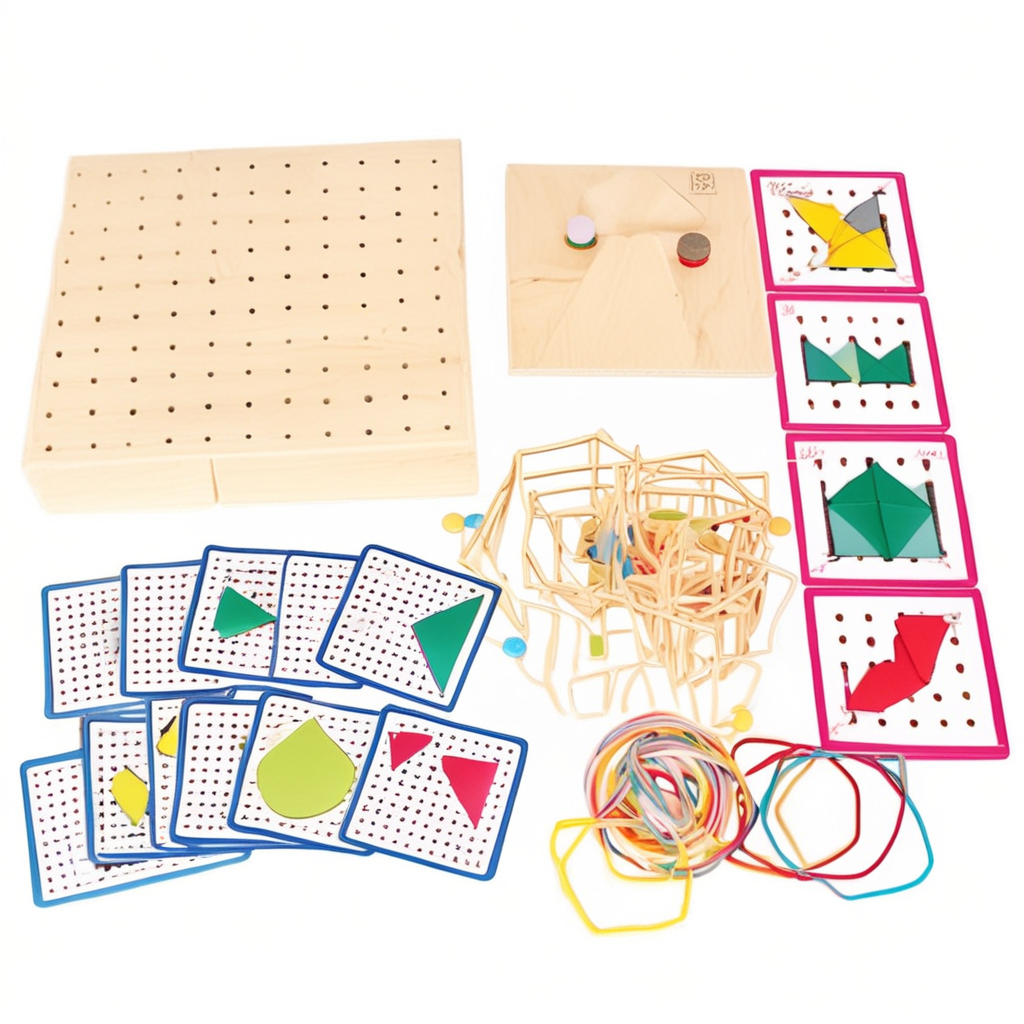 Montessori Pin Board - Sensory Shapes