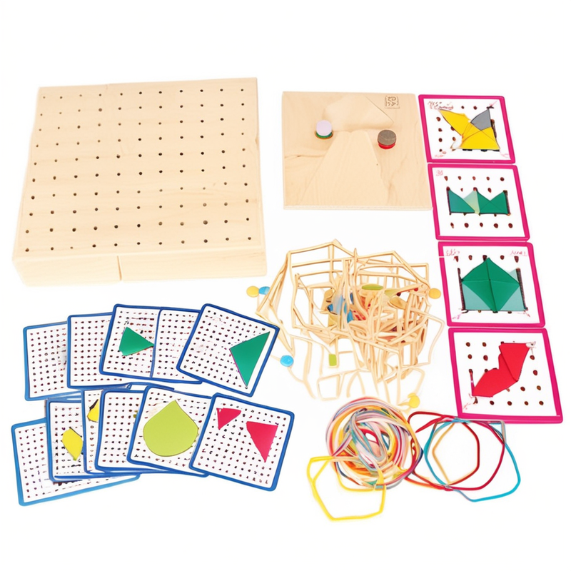 Montessori Pin Board - Sensory Shapes